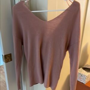 Pink V-Neck Sweater